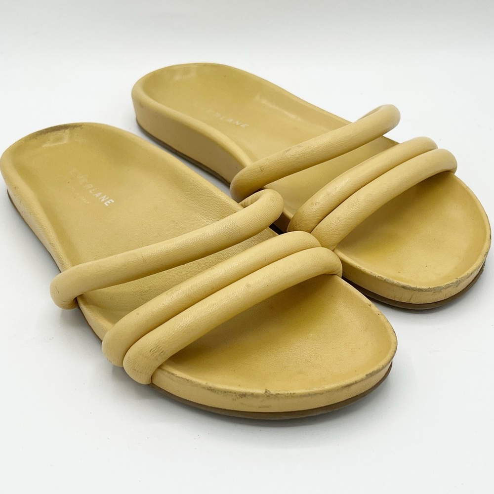 Everlane The Form Three-Strap Yellow Sandal Size 7 - Picture 2 of 11